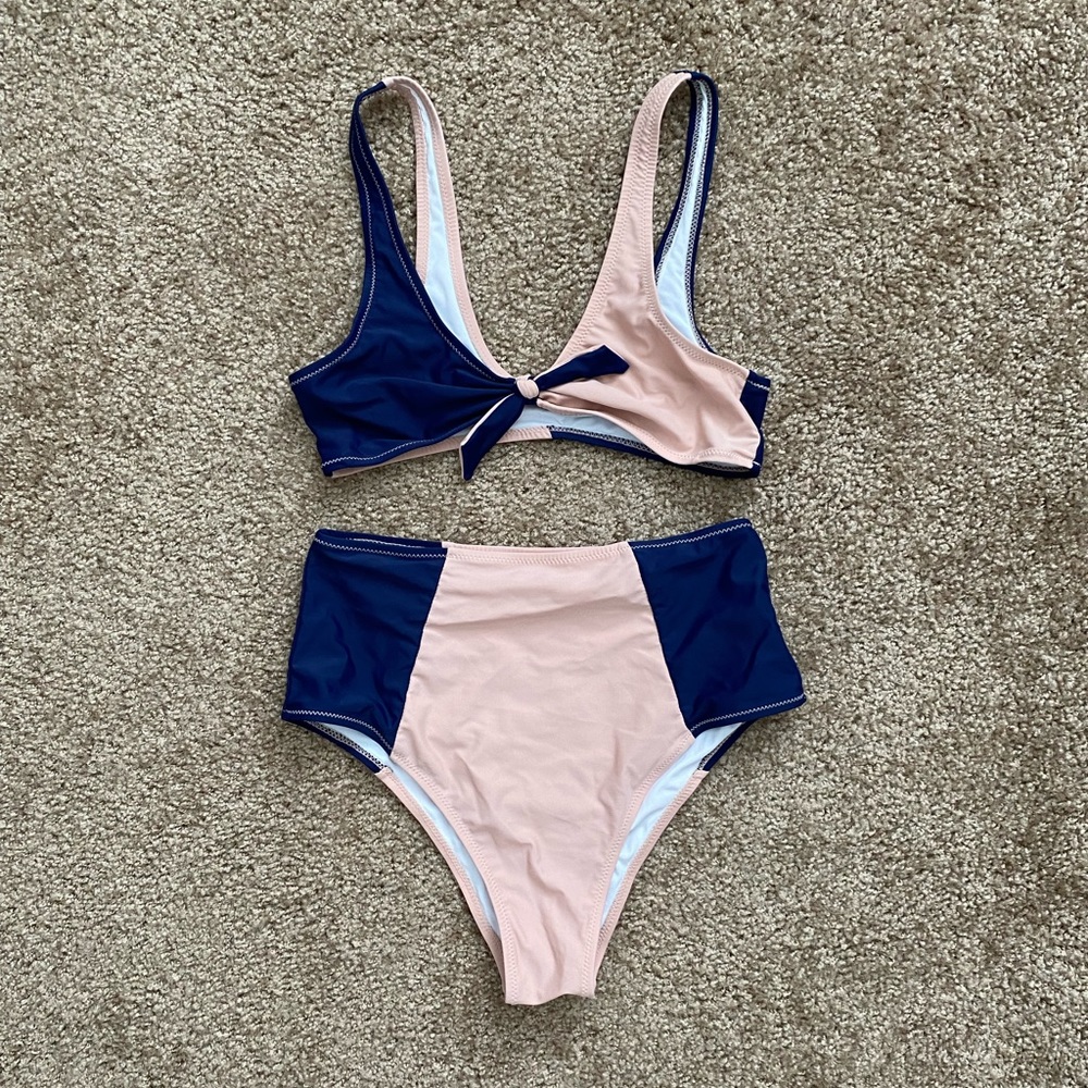 CUPSHE High Waist Bikini Color block - SO CUTE